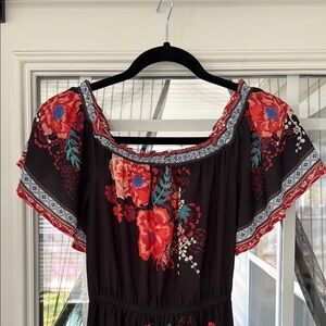 Floral Black Maxi Dress